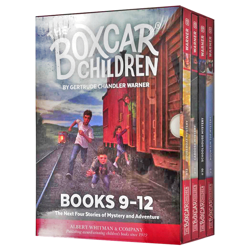 棚车少年9-12册盒装 英文原版小说 The Boxcar Children Mysteries英语章节桥梁书 美国经典儿童读物 励志故事书籍全套