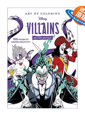 英文原版 Art of Coloring Disney Villains 着色的艺术 迪士尼恶棍 成人着色书休闲减压绘画 英文版 进口英语原版书籍