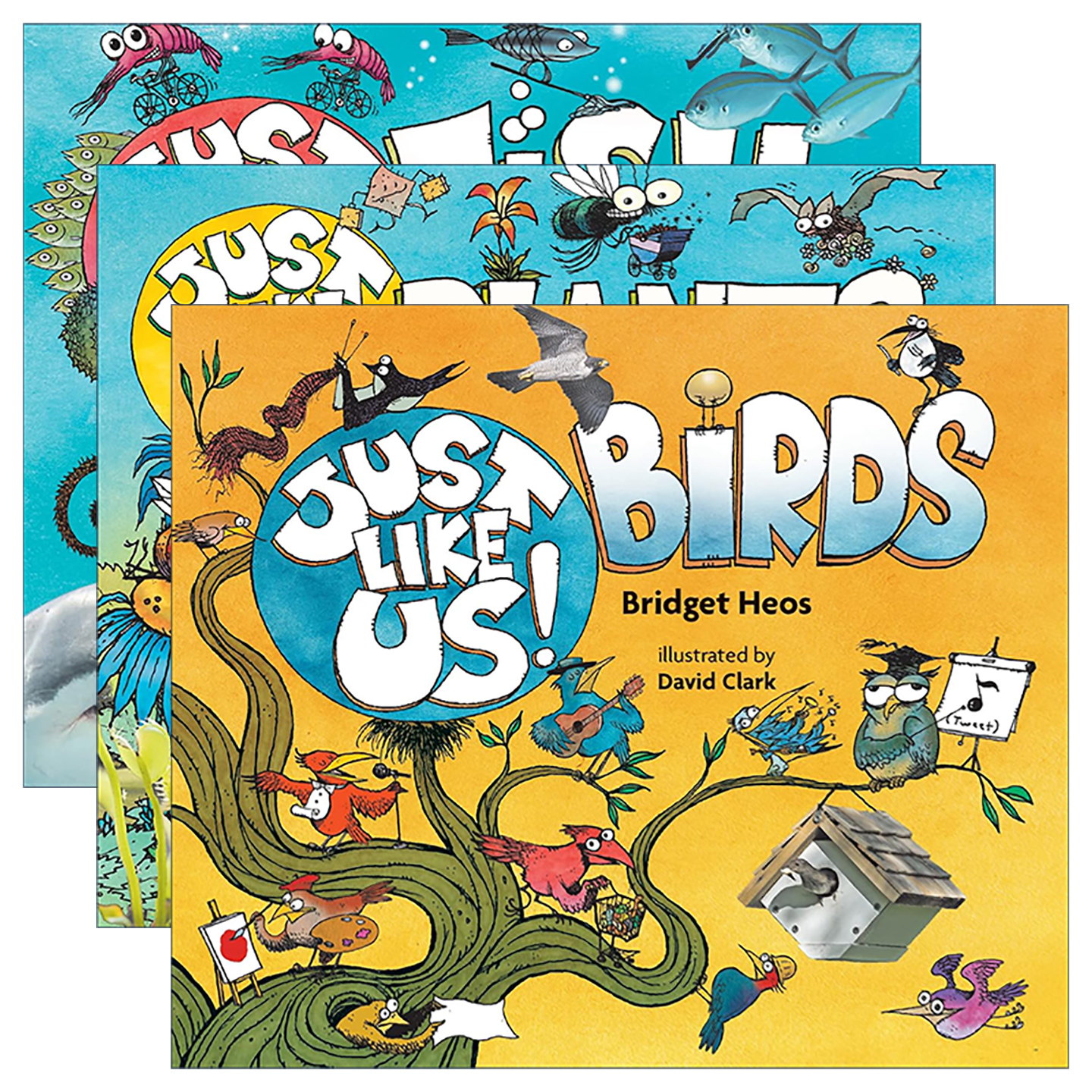 英文原版 Just Like Us! 像我们一样系列3册 鸟儿/鱼/植物 科普绘本 英文版 进口英语原版书籍