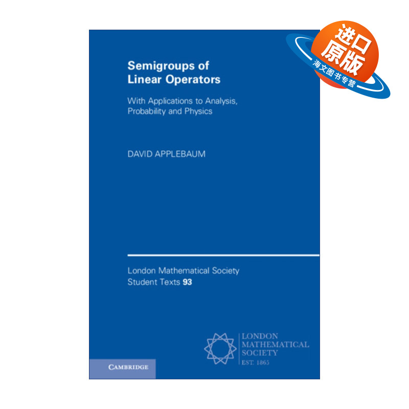 英文原版 Semigroups of Linear Operators 线性算子半群 伦敦数学会学生文本系列 英文版 进口英语原版书籍