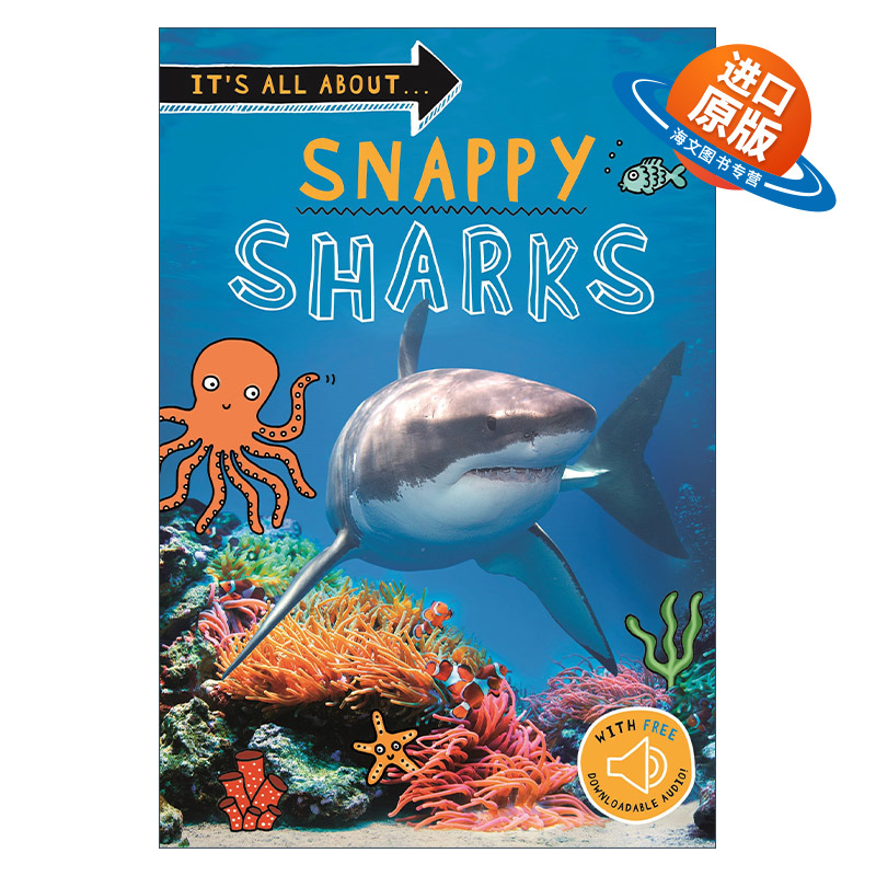 英文原版 It's all about Snappy Sharks 关于 鲨鱼 英文版 进口英语原版书籍