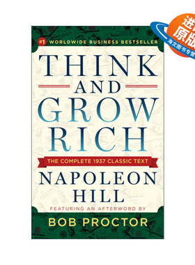 英文原版 Think and Grow Rich 思考致富 1937年经典版 含Bob Proctor后记 Napoleon Hill拿破仑·希尔 英文版 进口英语原版书籍