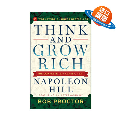 英文原版 Think and Grow Rich 思考致富 1937年经典版 含Bob Proctor后记 Napoleon Hill拿破仑·希尔 英文版 进口英语原版书籍