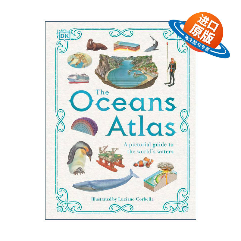 英文原版 The Oceans Atlas 海洋地图集 世界水域图解指南 DK地球海洋指南科普百科精装 英文版 进口英语原版书籍