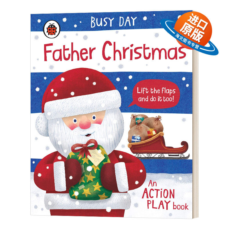 英文原版 Busy Day Father Christmas 忙碌的一天 圣诞老人 绘本 英文版 进口英语原版书籍儿童外文书