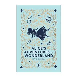 英文版 书籍 Adventures 爱丽丝梦游仙境 精装 Wonderland 进口英语原版 英文原版 海雀布纹经典 Alice