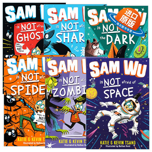英文原版 Sam Wu Is NOT Afraid of 山姆不是胆小鬼系列6册 不怕鬼 不怕鲨鱼 不怕黑暗 不怕蜘蛛 不怕僵尸 进口儿童英语章节桥梁书