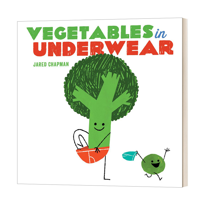 英文原版 Vegetables In Underwear 穿短裤的蔬菜 纸板书 绘本 英文版 进口英语原版书籍儿童外文书