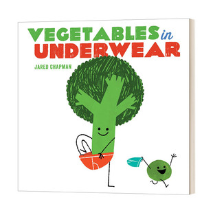 纸板书 书籍儿童外文书 进口英语原版 英文版 绘本 蔬菜 穿短裤 Underwear Vegetables 英文原版