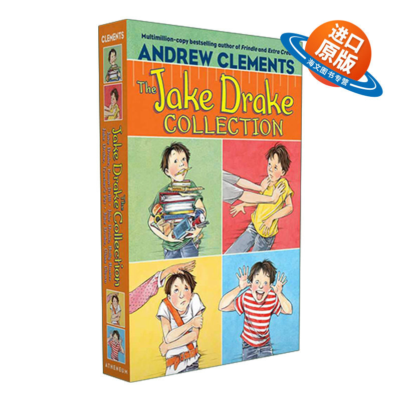 英文原版 The Jake Drake Collection 杰克德雷克系列 1-4册盒装 Andrew Clements 英文版 进口英语原版书籍