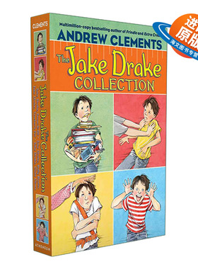 英文原版 The Jake Drake Collection 杰克德雷克系列 1-4册盒装 Andrew Clements 英文版 进口英语原版书籍