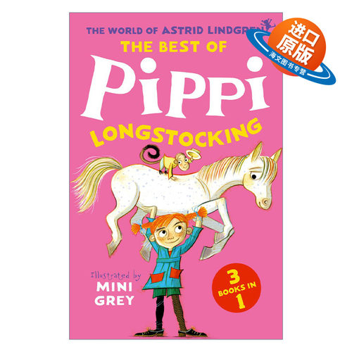 英文原版 The Best of Pippi Longstocking 长袜子皮皮精选集 三本书精华章节合集 英文版 进口英语原版书籍