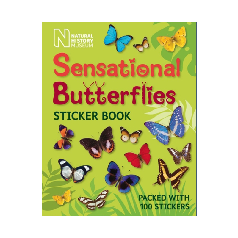 英文原版 Natural History Museum Sensational Butterflies Sticker Book自然历史博物馆蝴蝶主题贴纸书 英文版 进口英语原版书籍