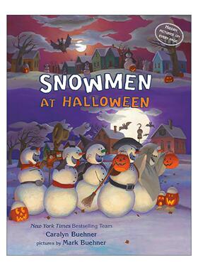 英文原版 Snowmen at Halloween 万圣节的雪人 儿童启蒙认知绘本 纸板书 Caralyn Buehner 英文版 进口英语原版书籍