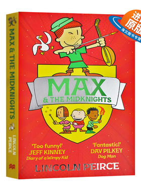 大奈特系列作者新作 英文原版 Max and the Midknights 英语漫画绘本 英文版儿童文学小说书 进口原版书籍