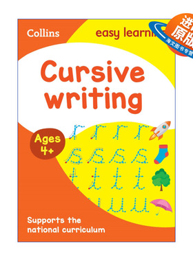 英文原版 Collins Easy Learning Activity Books Ages 3-5 Cursive Writing 柯林斯易学儿童英文花体字练习3-5岁 进口英语书籍