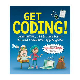 书籍 HTML JavaScript and CSS 进口英语原版 Get Coding 编程入门1 英文原版 学练结合 英文版 计算机基础自学指南