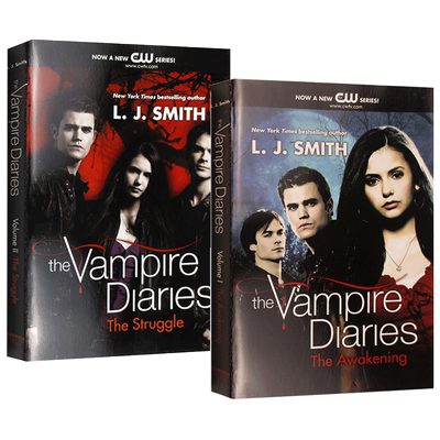 吸血鬼日记英文原版小说系列3本套装 The Vampire Diaries 觉醒 挣扎 英文原版进口正版恐怖小说 英文版书籍