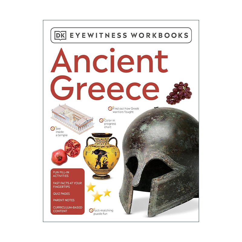 英文原版 DK Eyewitness Workbooks Ancient Greece 目击者练习册 古希腊 儿童科普百科 英文版 进口英语原版书籍