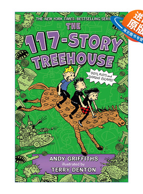 英文原版 The 117-Story Treehouse: Dots  Plots & Daring Escapes! 小屁孩树屋历险记117层树屋故事 英文版 进口英语原版书籍