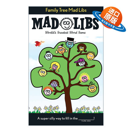 英文原版 Family Tree Mad Libs 家谱 疯狂填词游戏 英文版 进口英语原版书籍