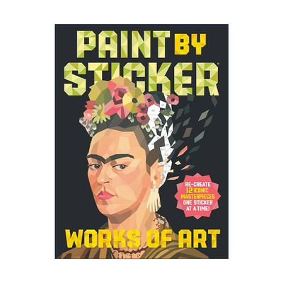 英文原版 Paint by Sticker Works of Art 给孩子的贴图画册 艺术品 英文版 进口英语原版书籍