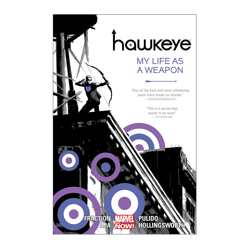 英文原版 Hawkeye Vol. 1 My Life as a Weapon 鹰眼1 人间兵器的生活 漫威漫画 Matt Fraction 英文版 进口英语原版书籍 书籍/杂志/报纸 漫画类原版书 原图主图