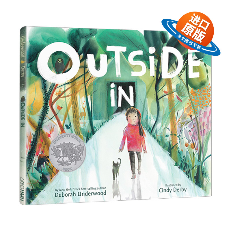 英文原版 精装 Outside in 由外而内 精装 2021凯迪克银奖绘本 儿童亲子自然主题故事绘本 英文版 进口英语原版书籍