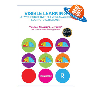 英文版 书籍 可见 元 分析 对800多项关于学业成就 Learning 学习 进口英语原版 英文原版 综合报告 Visible