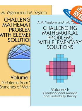 英文原版 Challenging Mathematical Problems with Elementary Solutions 具有初等解法的挑战性数学问题2册 英文版 进口原版书籍