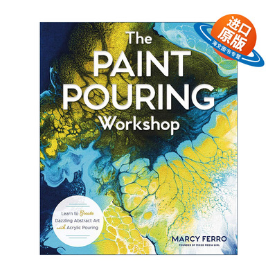 英文原版 Paint Pouring Workshop 泼画工坊 流体浇筑画 英文版 进口英语原版书籍