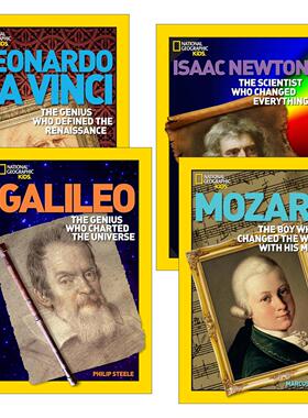 英文原版 National Geographic World History Biographies 美国国家地理名人传记系列4册 儿童科普百科 英文版 进口英语原版书籍