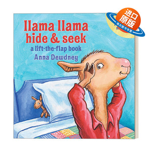 and 书籍 进口英语原版 纸板翻翻书 Llama Hide Anna 羊驼拉玛躲猫猫 Seek 英文版 英文原版 Dewdney 5岁儿童绘本