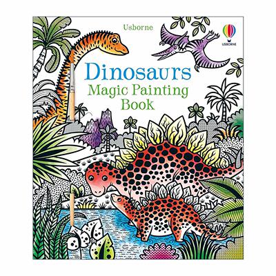 英文原版 Dinosaurs Magic Painting Book 恐龙魔法涂色书 儿童趣味绘画 英文版 进口英语原版书籍
