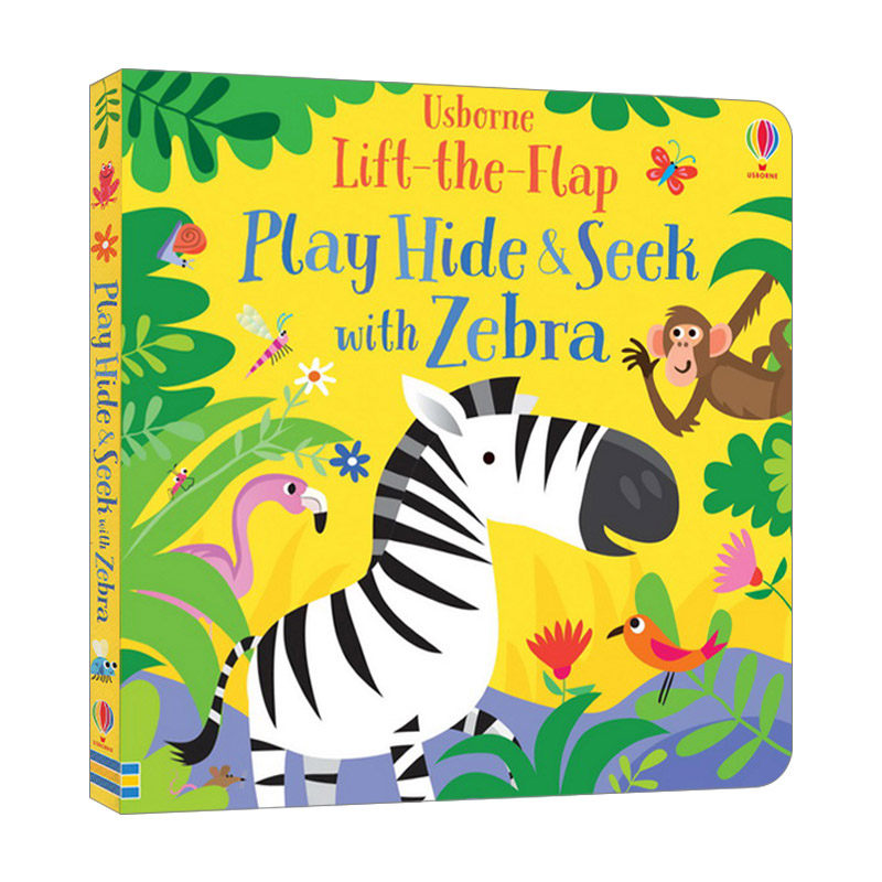 & seek with zebra 和斑马一起玩捉迷藏 纸板书 绘本 英文版 进口英语