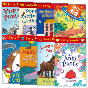 英文原版 Early Reader 动物绘本8册 蚂蚁的裤子 小马珍妮 安东尼拯救世界 海盗狗波比 圣诞节朋友 梅西与河马 英文版 进口原版书