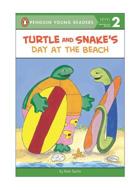 英文原版 Turtle and Snake's Day at the Beach Penguin Young Readers Level 2 沙滩上蛇与海龟的一天 企鹅青少分级阅读2级