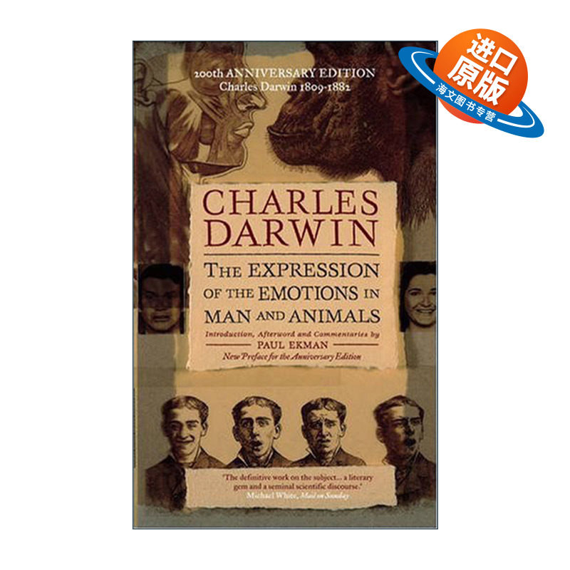英文原版 The Expression Of The Emotions In Man And Animals 人类和动物的情感表达 查尔斯达尔文 200周年纪念版 英文版