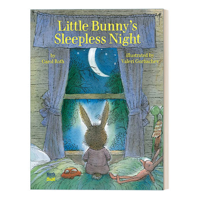 英文原版绘本 Little Bunny's Sleepless Night 小兔子的不眠之夜 精装艺术绘本 英文版 进口英语原版书籍