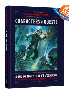 英文原版 Characters and Quests Dungeons and Dragons 角色和任务 龙与地下城年轻冒险家 创造英雄 游戏活动书 英文版进口英语书