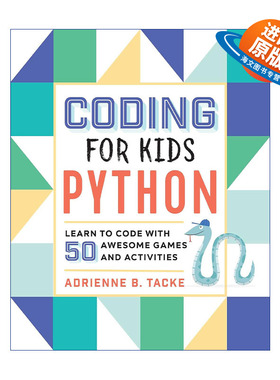 英文原版 Coding for Kids Python 儿童编程之Python 通过50个活动学习编程 英文版 进口英语原版书籍