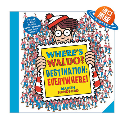 英文原版 Where’s Waldo Destination Everywhere 沃尔多在哪里 无处不在 儿童趣味游戏活动书 经典场景找一找 Martin Handford
