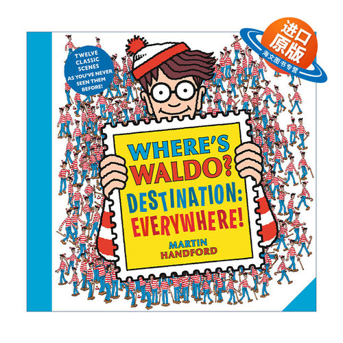 英文原版 Where’s Waldo Destination Everywhere 沃尔多在哪里 无处不在 儿童趣味游戏活动书 经典场景找一找 Martin Handford
