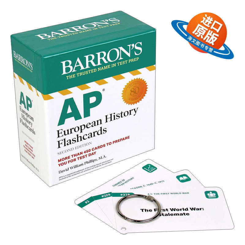英文原版 AP European History Flashcards  Second Edition 巴朗AP欧洲历史闪卡 第2版 英文版 进口英语原版书籍
