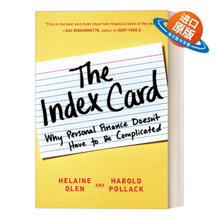 英文原版 The Index Card 一张索引卡：为什么个人理财也可以很简单 Helaine Olen 芝加哥大学教授Harold Pollack 进口英语原版书
