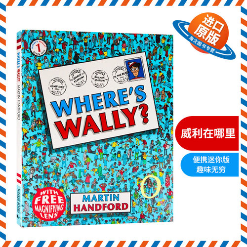威利在哪里？Where's Wally?英文原版绘本 找一找 迷你书 培养孩子专注力观察力平装 英语启蒙绘本儿童外文书