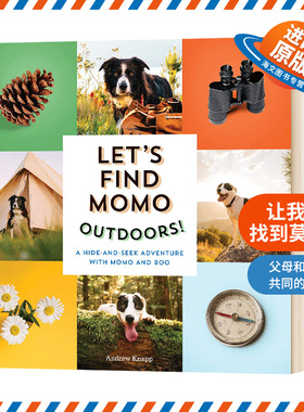 英文原版 Andrew Knapp Let's Find Momo Outdoors! 让我们找到莫莫5 纸板书 Momo与Boo 儿童互动摄影书 英文版 进口英语原版书籍