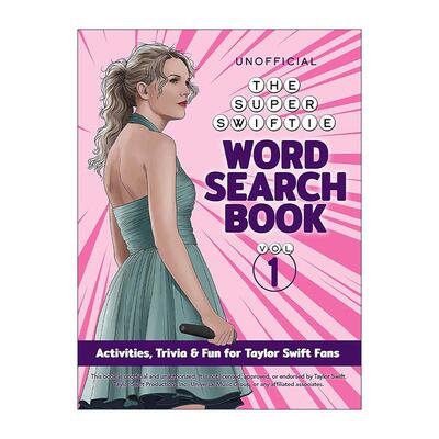 英文原版 The Unofficial Super Swiftie Word Search Book Volume 1泰勒·斯威夫特 超级单词搜索书 粉丝趣味游戏活动 英文版