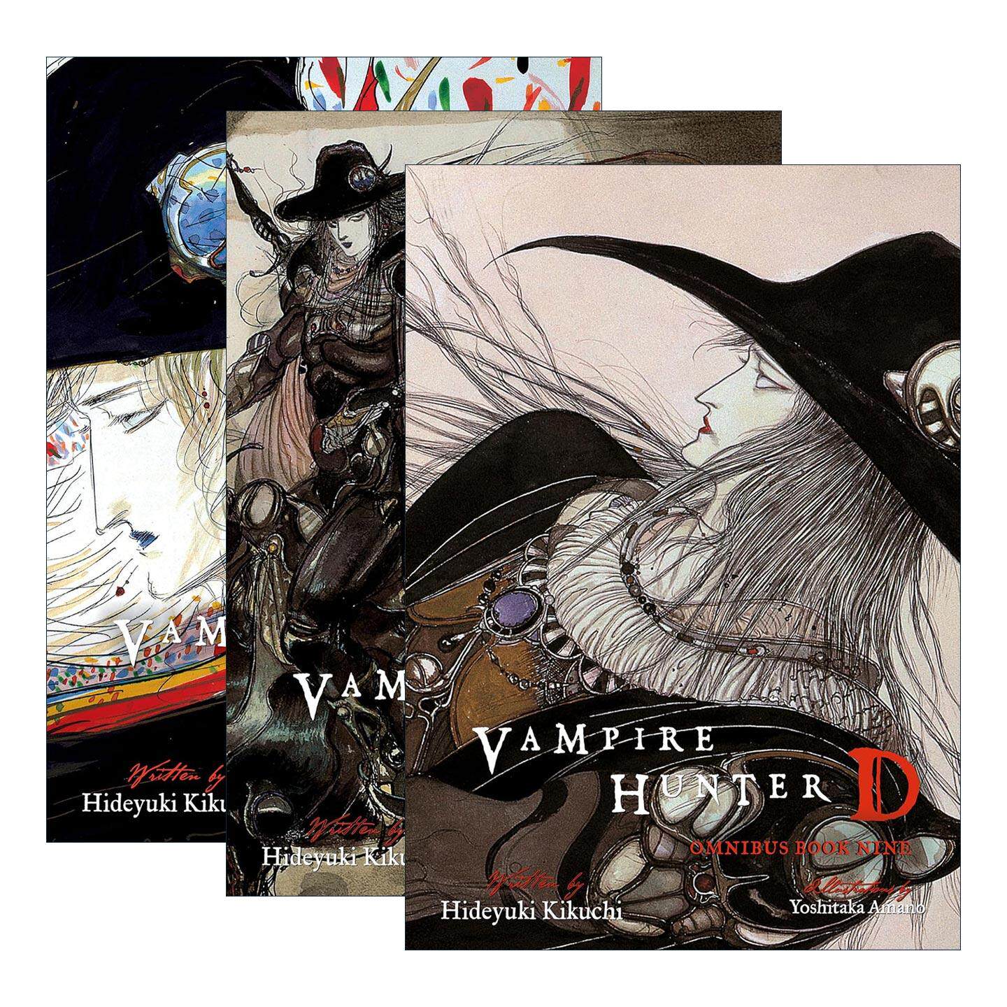 英文原版 Vampire Hunter D Omnibus吸血鬼猎人D系列3册 19-27卷合集 恐怖奇幻日本漫画轻小说 天野喜孝插图 菊地秀行 英文版