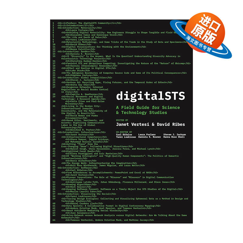 英文原版 digitalSTS 数字科技 科学技术研究现场指南 普林斯顿大学社会学助理教授Janet Vertesi英文版 进口英语原版书籍